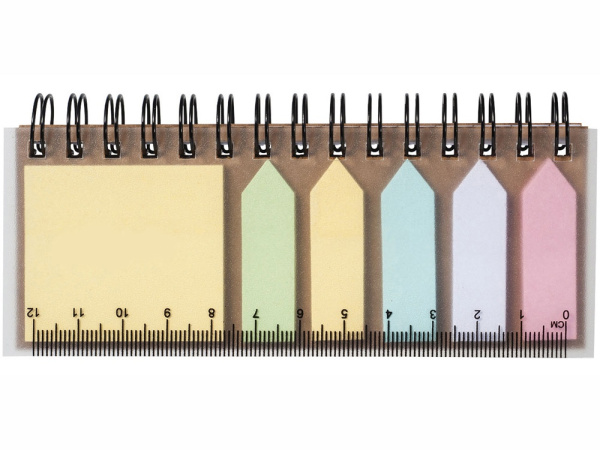 Блокнот «Spiral» с клейкими листами, Цвет натуральный