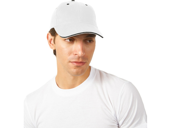 Бейсболка «New Castle», Цвет белый/темно-синий