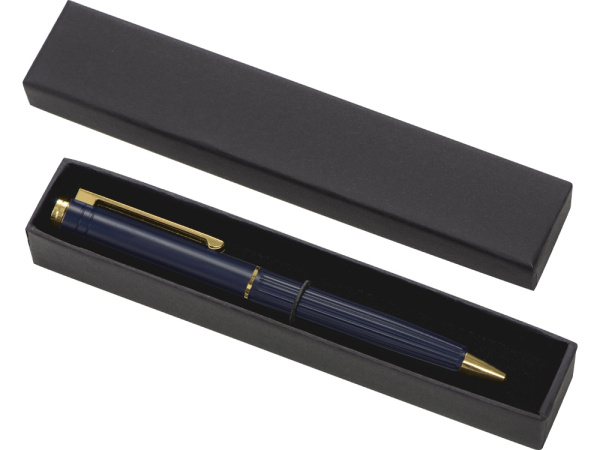 Шариковая металлическая ручка «Monarch Gold», Цвет темно-синий