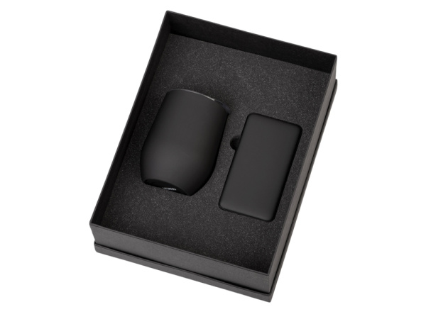 Подарочный набор «COLOR IT» с термокружкой и повербанком, Размер 10000 mAh, Цвет черный