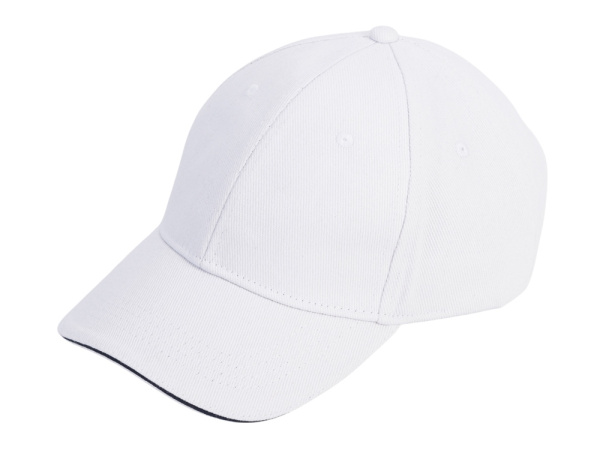 Бейсболка «Cancun», Цвет белый, темно-синий