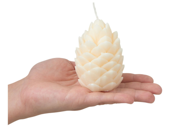 Свеча «Шишка», Цвет молочный