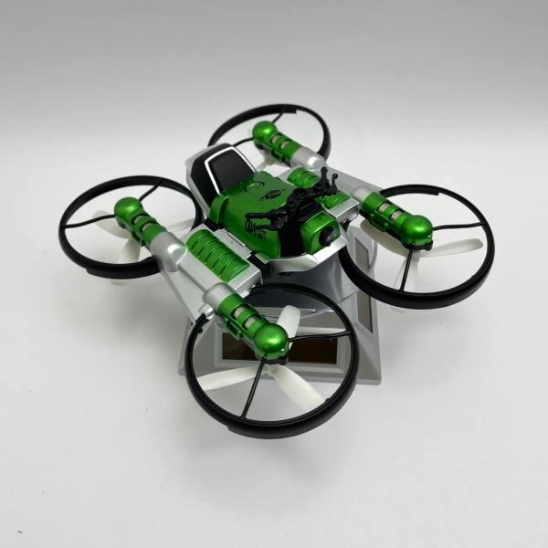 Квадрокоптер-трансформер дрон-мотоцикл на радиоуправлении 2 в 1 Qun Yi Toys, длина 17см, свет, летае