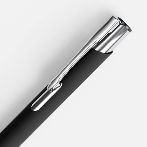 Ручка шариковая Keskus Soft Touch, черная, 13,7х0,8 см