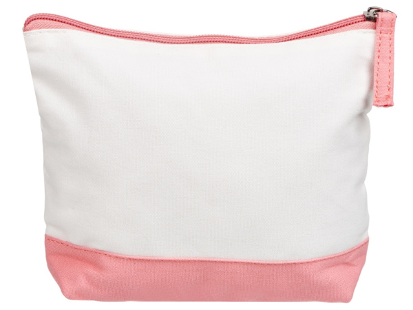 Косметичка хлопковая «Cotton», Цвет белый/пыльно-розовый
