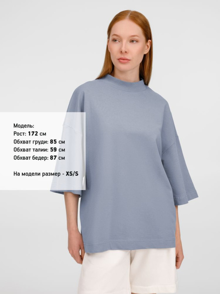 Футболка оверсайз унисекс T9, серая, XS–XXL