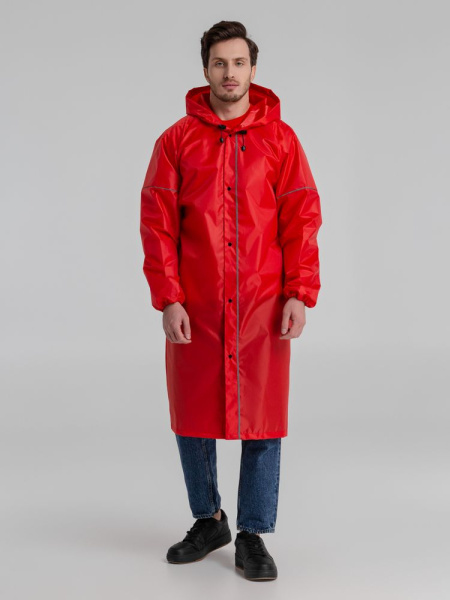 Дождевик со светоотражающими элементами Rainman Blink, красный, XS–XXL