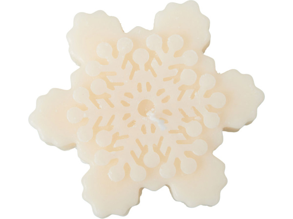 Свеча «Снежинка», Цвет молочный