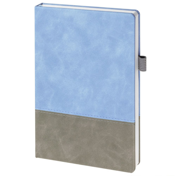 Ежедневник Horizon, недатированный, серый с голубым, 15х21 см