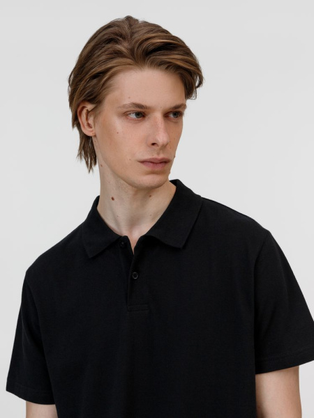 Рубашка поло унисекс Pulse, черная, S–5XL
