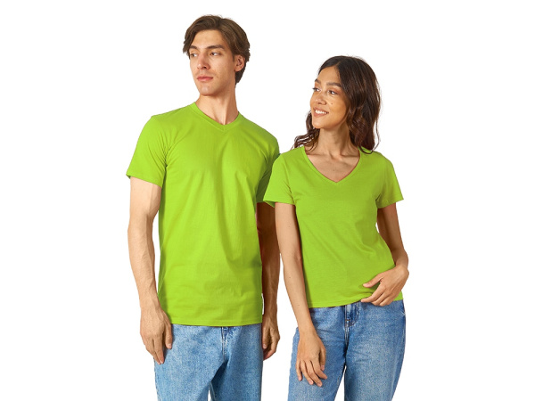 Футболка "Heavy Super Club" мужская с V-образным вырезом, Размер M, Цвет зеленое яблоко