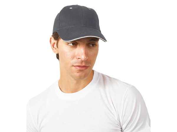 Бейсболка «New Castle», Цвет серый/белый