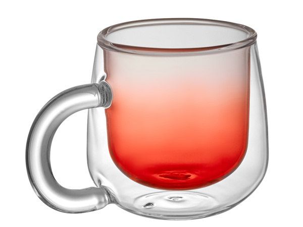 Кружка с двойными стенками и градиентом «Fog», Цвет красный