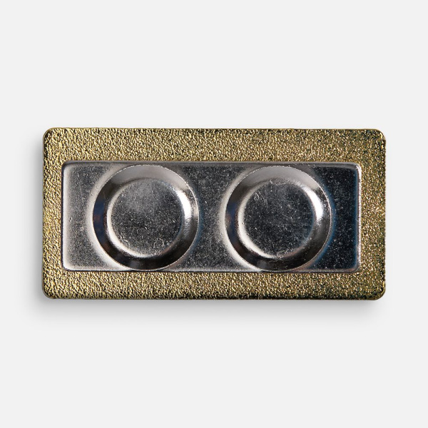 Значок Magnet Matto, золотистый глянцевый, 2x4 см