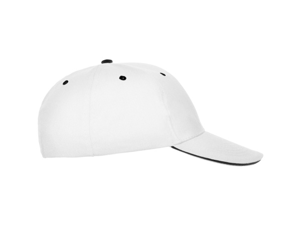 Бейсболка «Panel», Цвет белый/черный