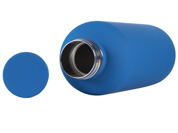 Вакуумная термобутылка ODIN, soft-touch, 550 мл, Цвет синий