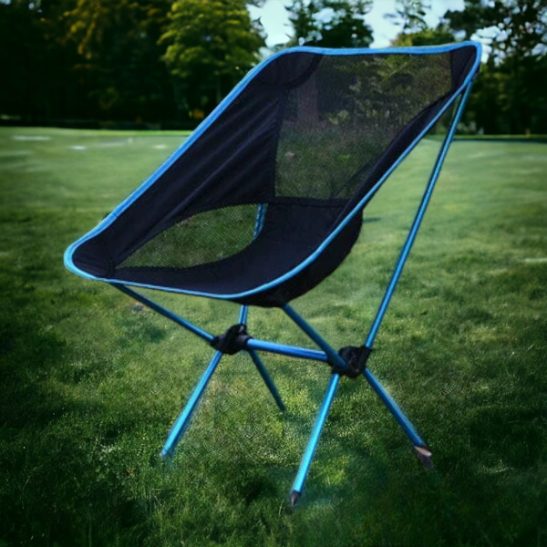 Кресло складное туристическое, синий / Портативное кемпинговое кресло