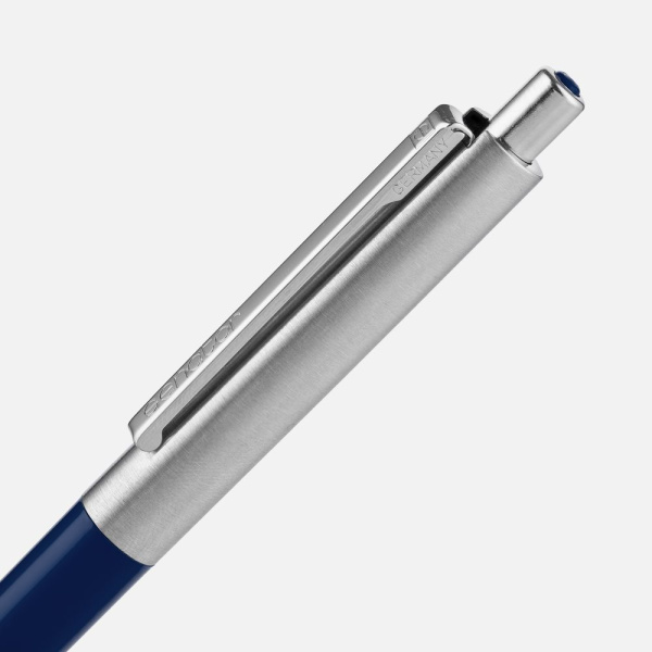 Ручка шариковая Senator Point Metal, ver.2, темно-синяя, 0,9х13,7 см