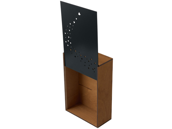 Подарочная коробка из фанеры «Constellation», Цвет мокко/черный