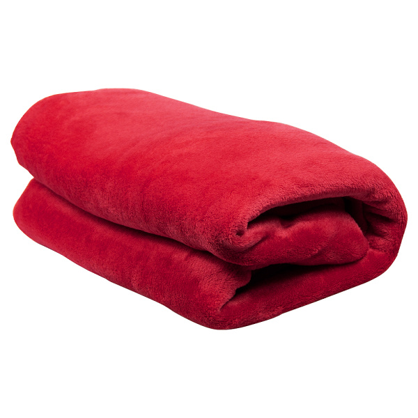 Плед флисовый SUPER SOFT COMFORT TRAVEL, красный