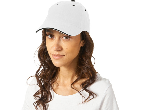 Бейсболка «New Castle», Цвет белый/темно-синий