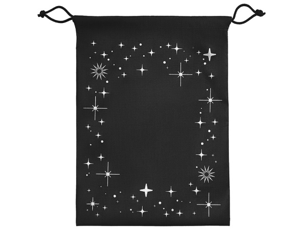 Мешок из спанбонда с новогодним дизайном «Twinkle», Цвет черный