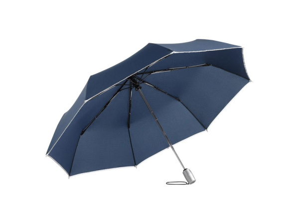 Зонт складной «Guard» автомат со светоотражающим кантом, Цвет синий нэйви