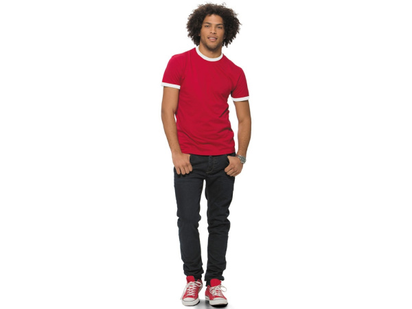 Футболка "Adelaide" мужская, Размер S, Цвет красный/белый