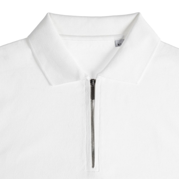Рубашка поло мужская с длинным рукавом Terrazzo, белая, S–3XL