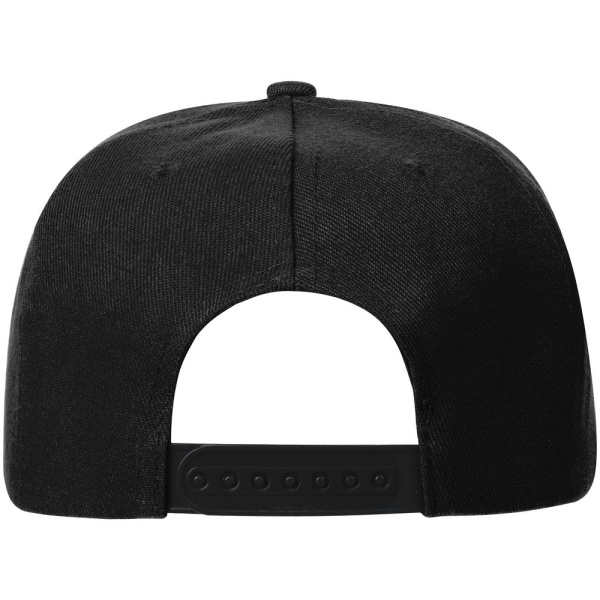 Бейсболка Snapback с прямым козырьком, черная, 56-58