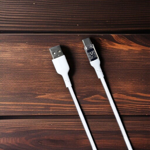 Кабель USB MRM MR92t USB Type-C, длина 1000мм, ток 3А, белый / Поддержка Super-Fast-Charge для ускоренной зарядки