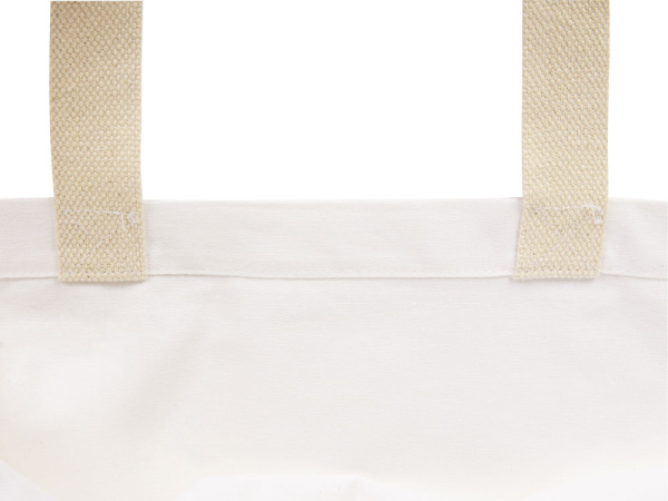 Сумка «Donny» из  хлопка 250г/м2 с донной складкой и парусиновыми ручками, Цвет белый