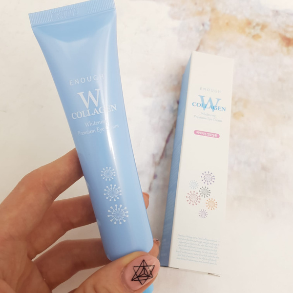 Осветляющий крем для век (кожи вокруг глаз с коллагеном W Collagen Whitening Premium Eye Cream ENOUG