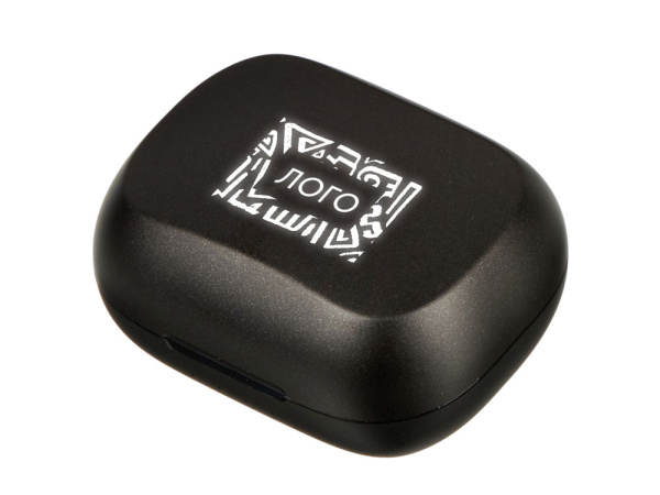 Беспроводные наушники с шумоподавлением ENC и подсветкой лого «Lites», Цвет черный