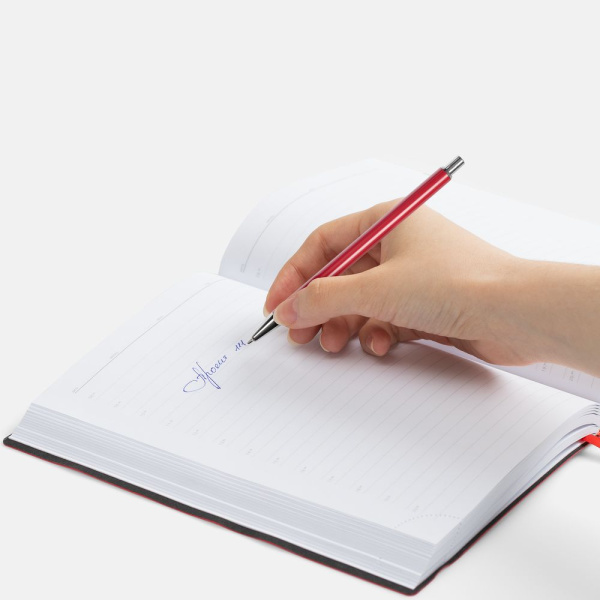 Ручка шариковая Slim Beam, красная, 14х0,9 см