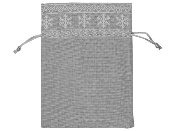 Мешочек подарочный новогодний, Цвет серый