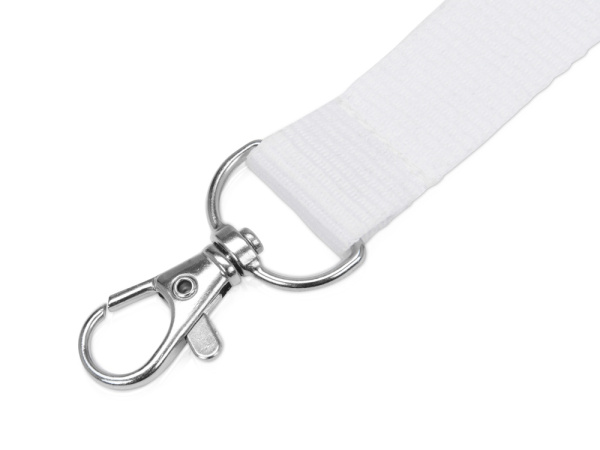 Ланьярд с карабином и замком безопасного разрыва, Цвет белый