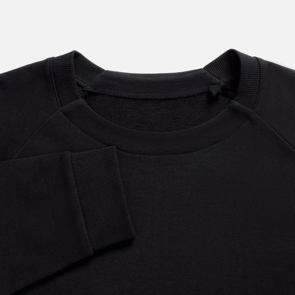 Свитшот унисекс Avenu, черный, XS–XXL