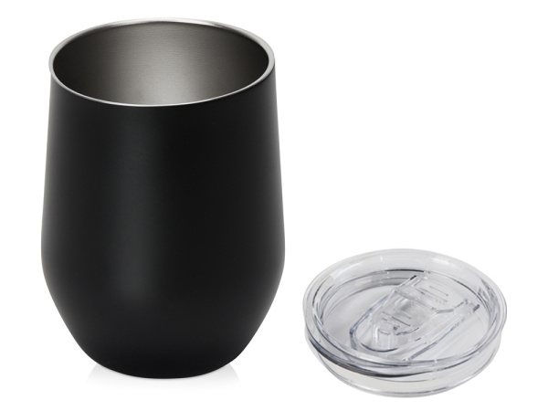 Вакуумная термокружка «Sense», непротекаемая крышка, крафтовая упаковка, Цвет черный