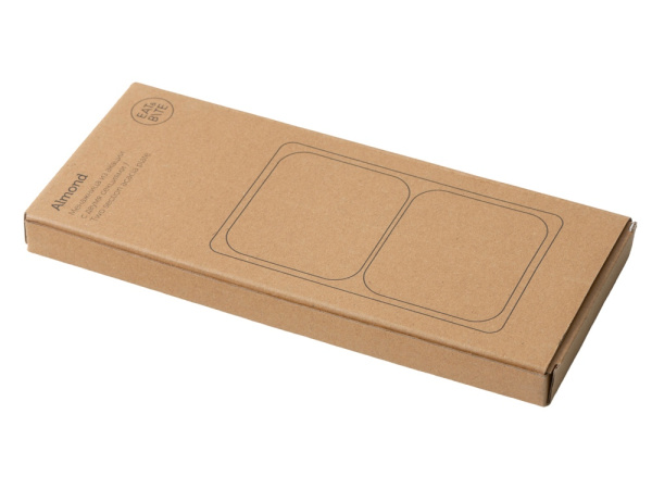 Менажница из акации с двумя секциями «Almond», Цвет натуральный