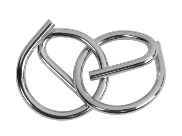 Металлическая головоломка в мешочке «Mind-teaser», Цвет серебристый