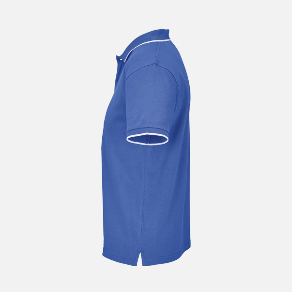 Рубашка поло унисекс Palermo, ярко-синяя с белым, XS–3XL