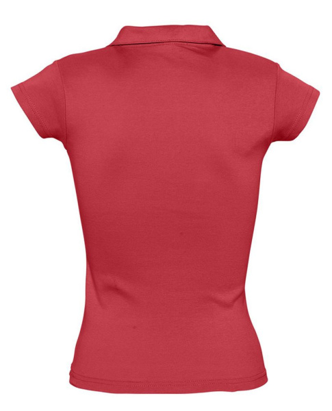 Рубашка поло женская без пуговиц Pretty 220, красная, S–XL
