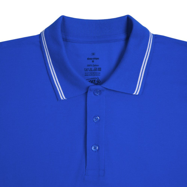 Рубашка поло Virma Stripes, ярко-синяя, S-3XL
