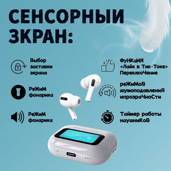 Наушники в кейсе с сенсорным управлением A.PODS PRO2 