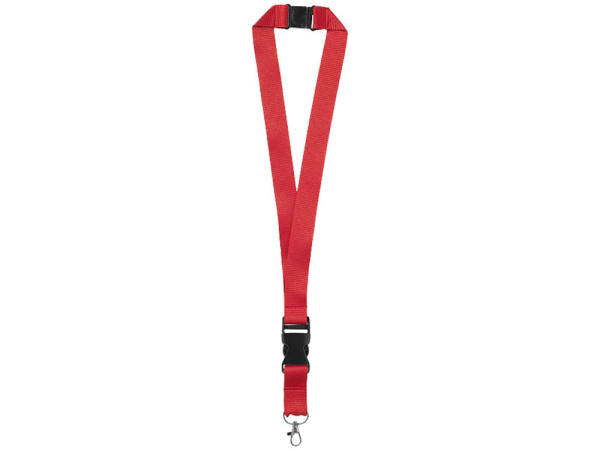 Шнурок «Yogi» со съемным креплением, Цвет красный/черный/серебристый