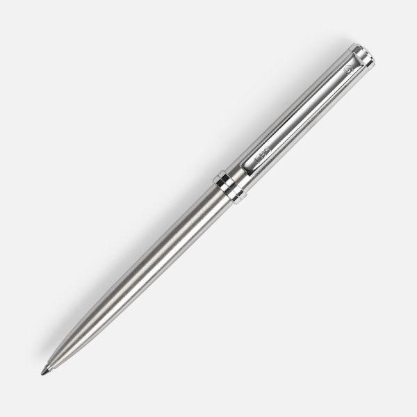 Ручка шариковая Delgado, серебристая, 13х0,9 см