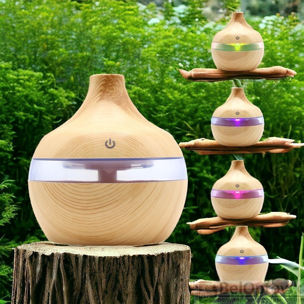 Светодиодный USB арома увлажнитель Holz, коричневый