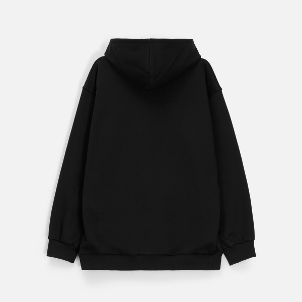 Худи унисекс оверсайз Songo, черное, XS–4XL