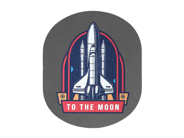 Патч «Овал», nubuk, Цвет серый